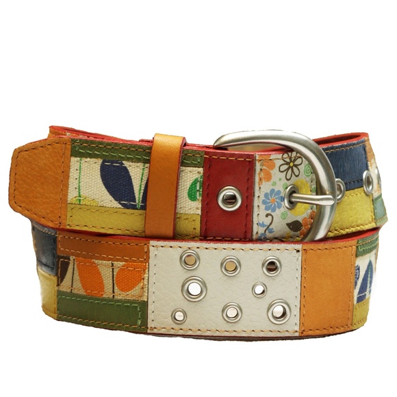 Fossil Accessories - Fossil Floral Print Leather Belt Size S